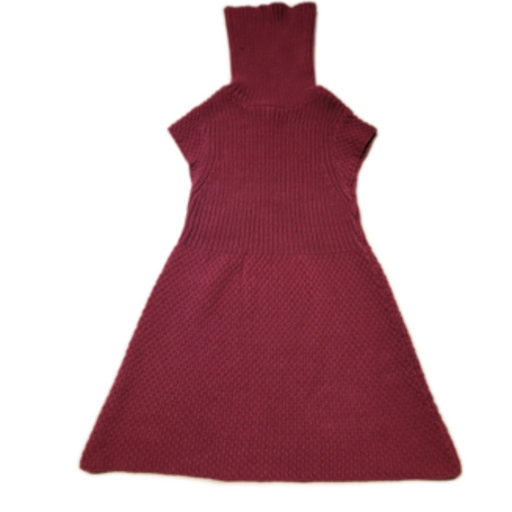 Red Turtleneck Knit Top